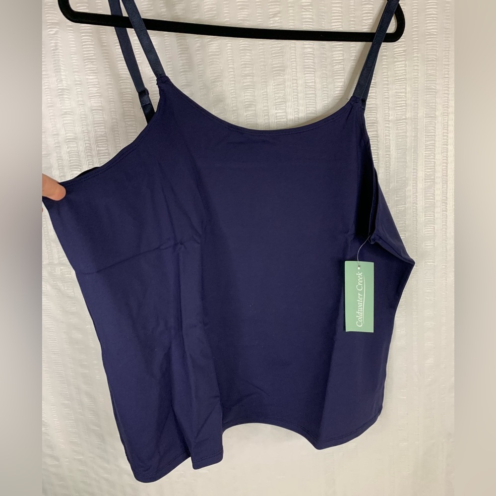NWT Coldwater Creek Essentiall camisole size 2X in navy.